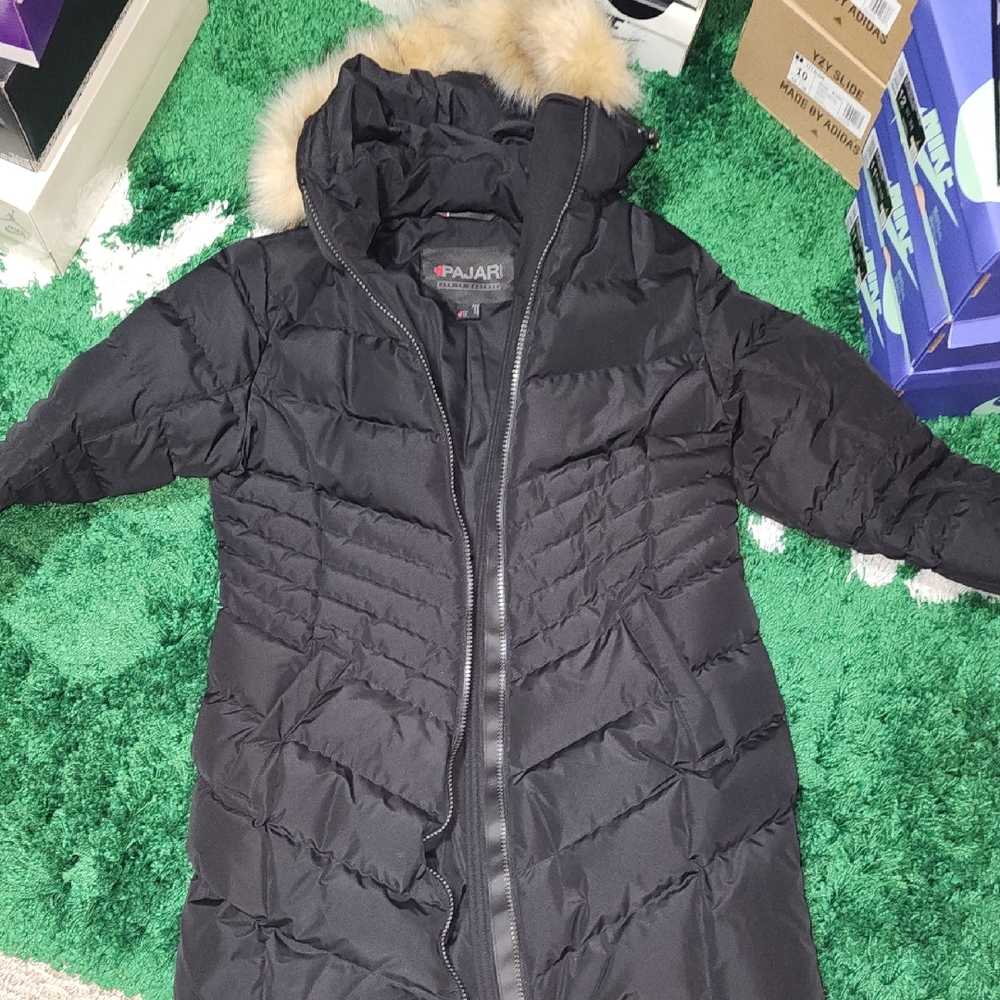Pajar Women's Black Puffer Jacket with Fur Trim